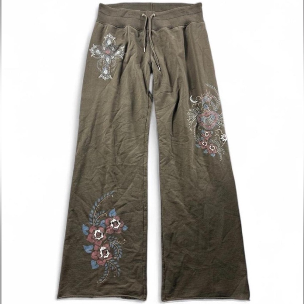 Lucky Brand Vintage Knit Wear Olive Green Pants